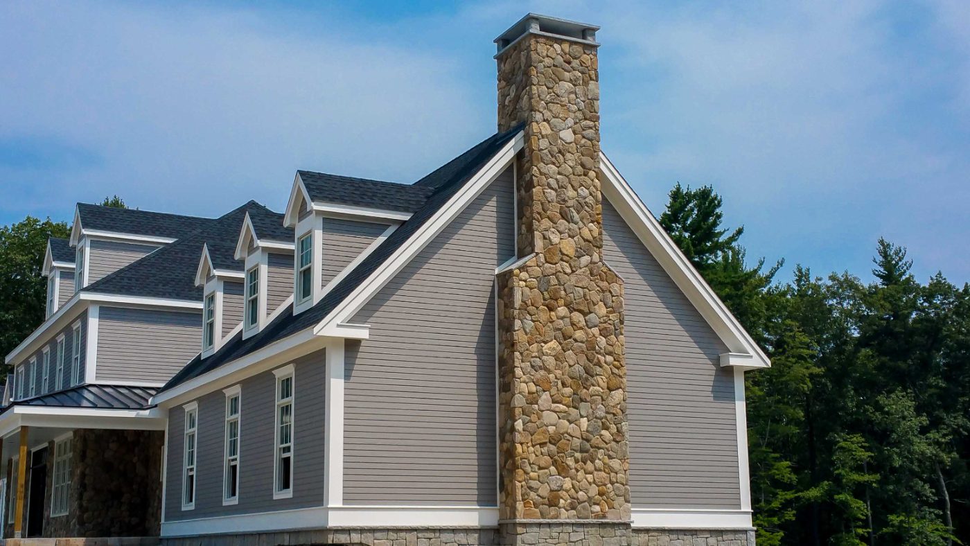 Stone chimney built by JB Mohler in Groton, MA