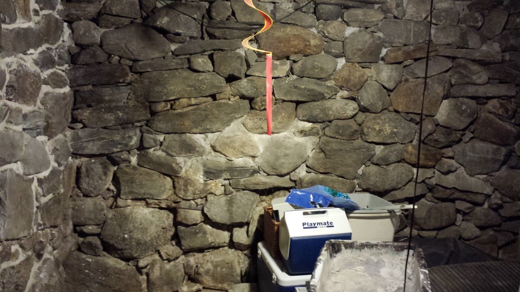 before and after stone foundation repair comparison