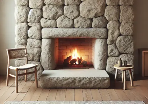 Stone Fireplace Construction